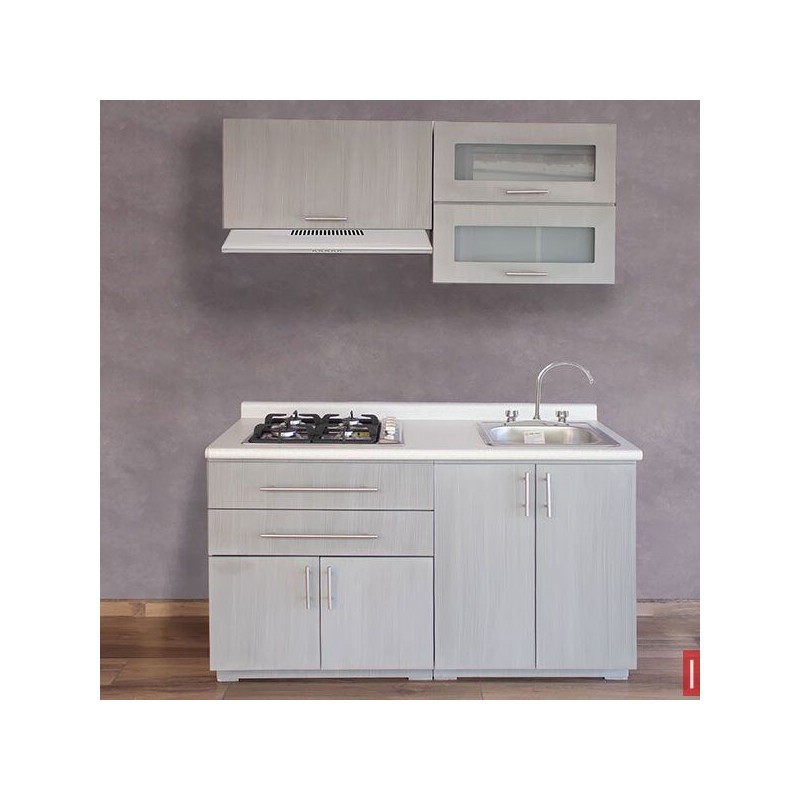 Cocina integral ASSOMADA 1.50m diseñada para PARRILLA