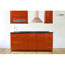 Cocina integral NASHVILLE 2.10m diseñada para PARRILLA