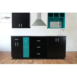 Cocina integral AMSTERDAM 2.10m diseñada para PARRILLA