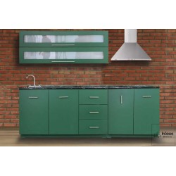 Cocina integral SUCEAVA 2.40m diseñada para PARRILLA